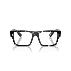 PRADA PR A08V - 15O1O1 AVANA NERO TRASPARENTE | OCCHIALE DA VISTA UOMO CALIBRO 52