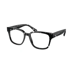 PRADA PR A09V - 15O1O1 AVANA NERO TRASPARENTE | OCCHIALE DA VISTA UOMO CALIBRO 52
