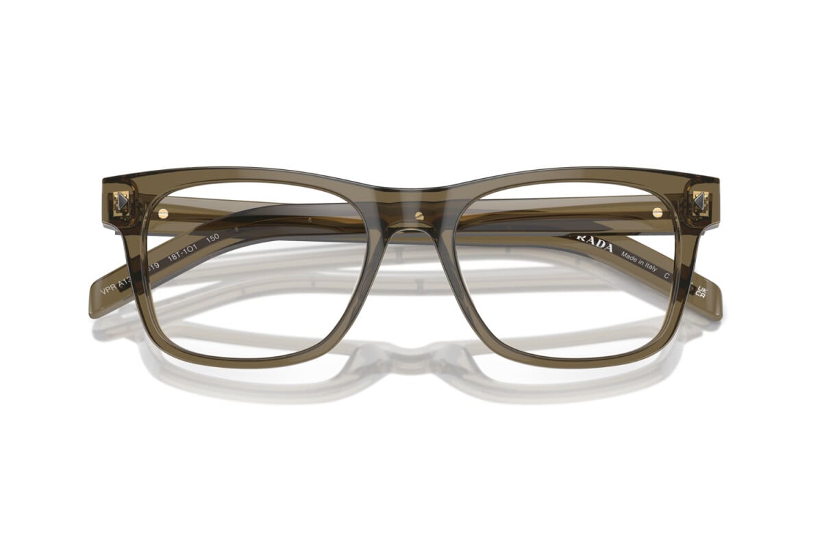PRADA - 18T1O1 TRANSPARENT EARTH | OCCHIALE DA VISTA UOMO - PR A13V CALIBRO 52