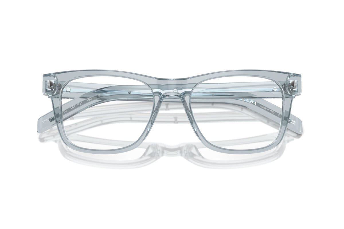 PRADA - 19T1O1 TRANSPARENT AZURE | OCCHIALE DA VISTA UOMO - PR A13V CALIBRO 54