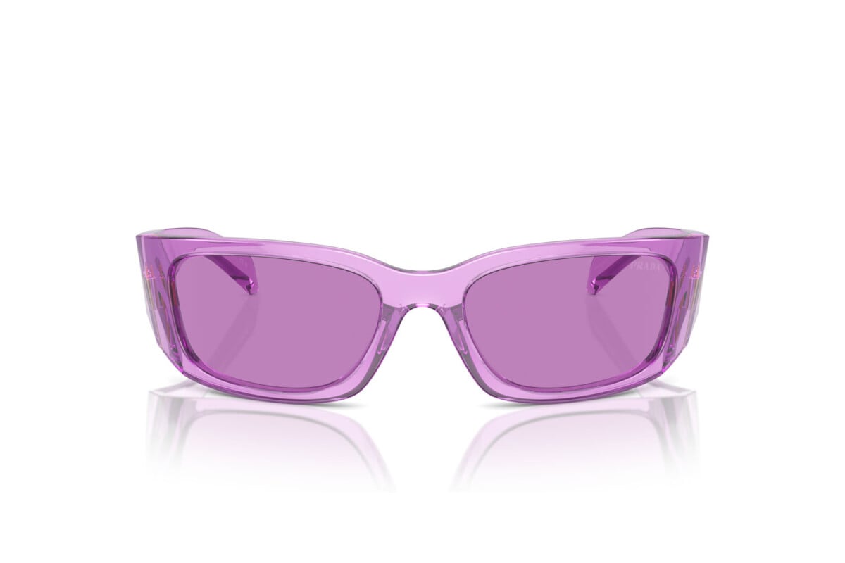 PRADA - 13R30G TRANSPARENT AMETYST | OCCHIALE DA SOLE DONNA - PR A14S CALIBRO 60