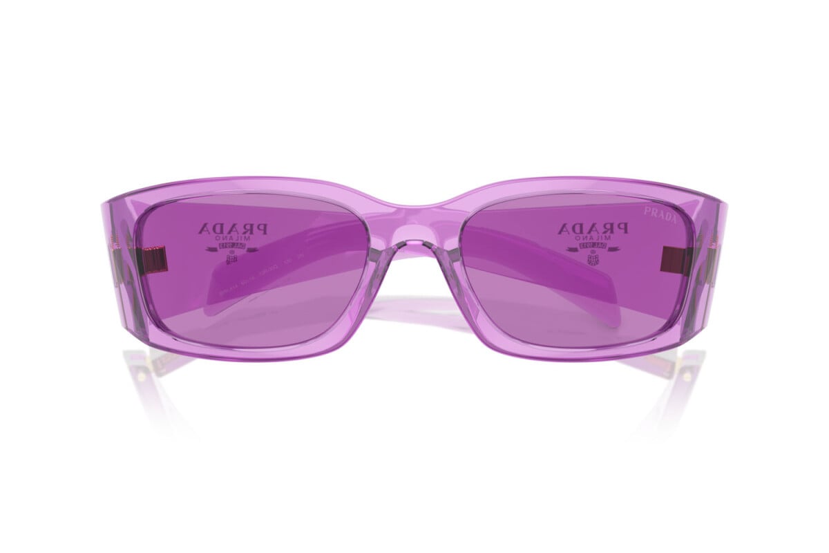 PRADA - 13R30G TRANSPARENT AMETYST | OCCHIALE DA SOLE DONNA - PR A14S CALIBRO 60