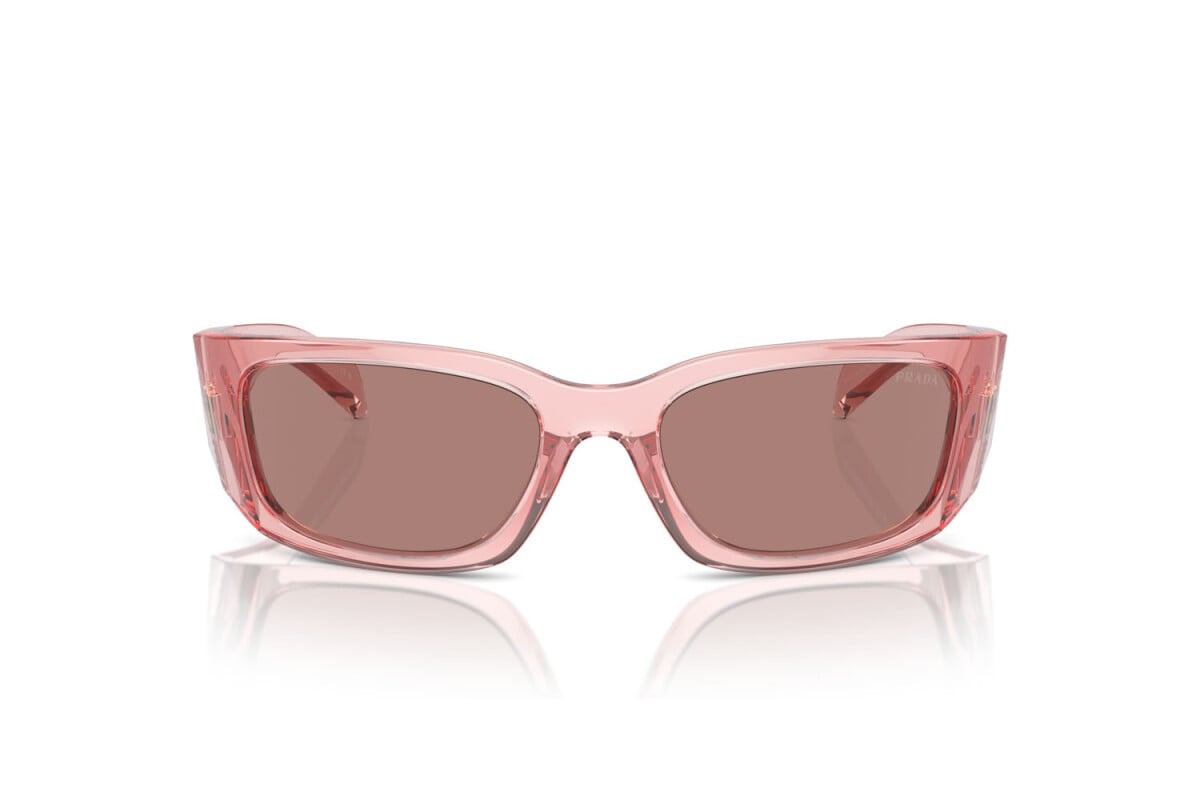PRADA - 19Q10D TRANSPARENT PEACH | OCCHIALE DA SOLE DONNA - PR A14S CALIBRO 60