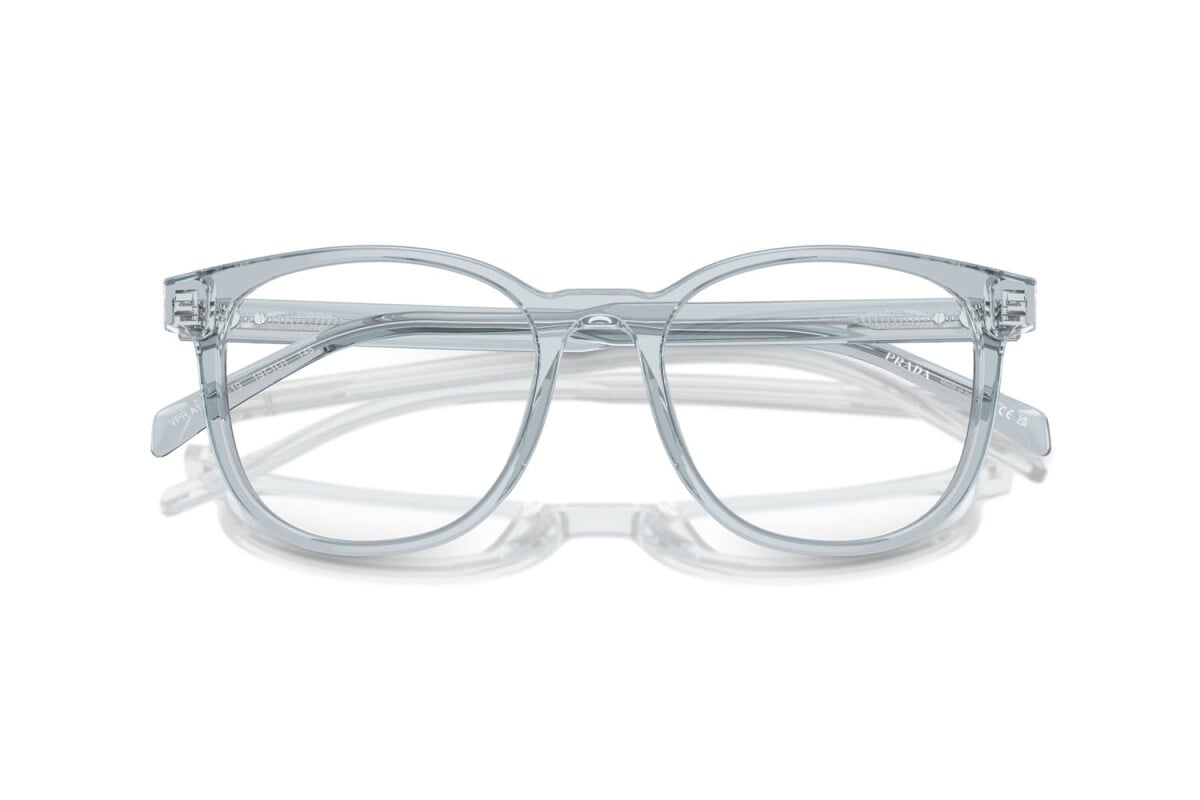 PRADA - 19T1O1 TRANSPARENT AZURE | OCCHIALE DA VISTA UOMO - PR A15V CALIBRO 50