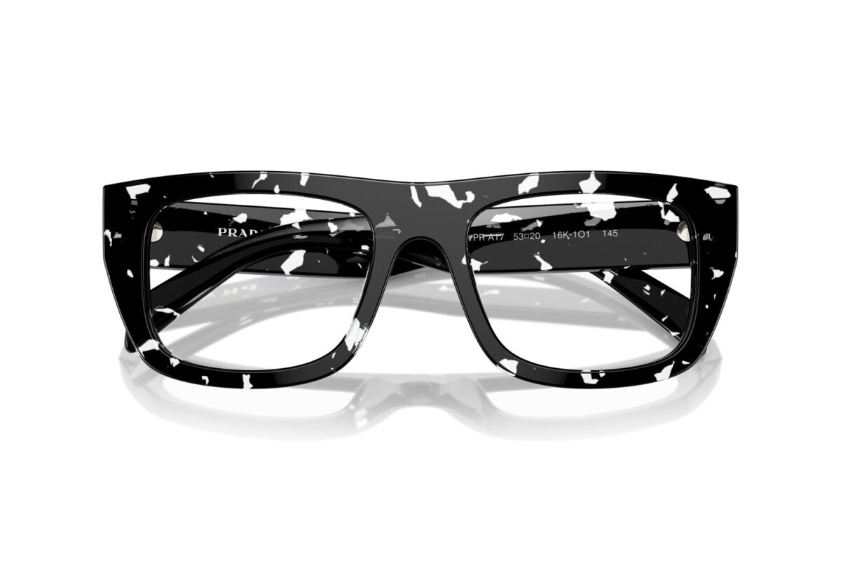 PRADA - 15O1O1 BLACK CRYSTAL TORTOISE | OCCHIALE DA VISTA DONNA - PR A17V CALIBRO 53