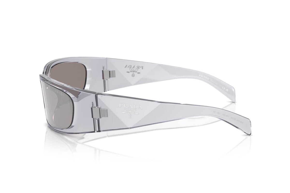 PRADA - 12R2B0 TRANSPARENT GREY | OCCHIALE DA SOLE UOMO - PR A19S CALIBRO 60
