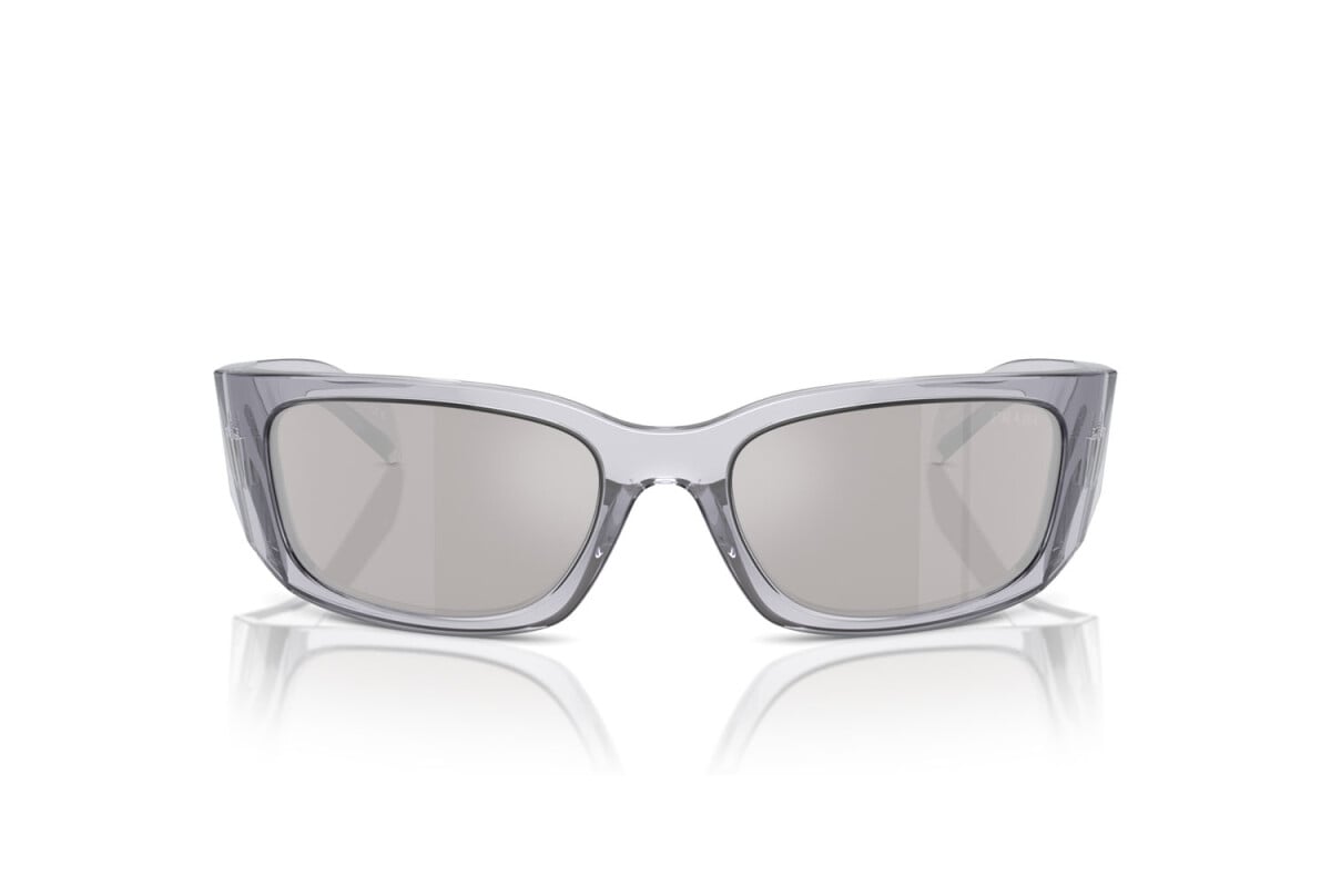 PRADA - 12R2B0 TRANSPARENT GREY | OCCHIALE DA SOLE UOMO - PR A19S CALIBRO 60