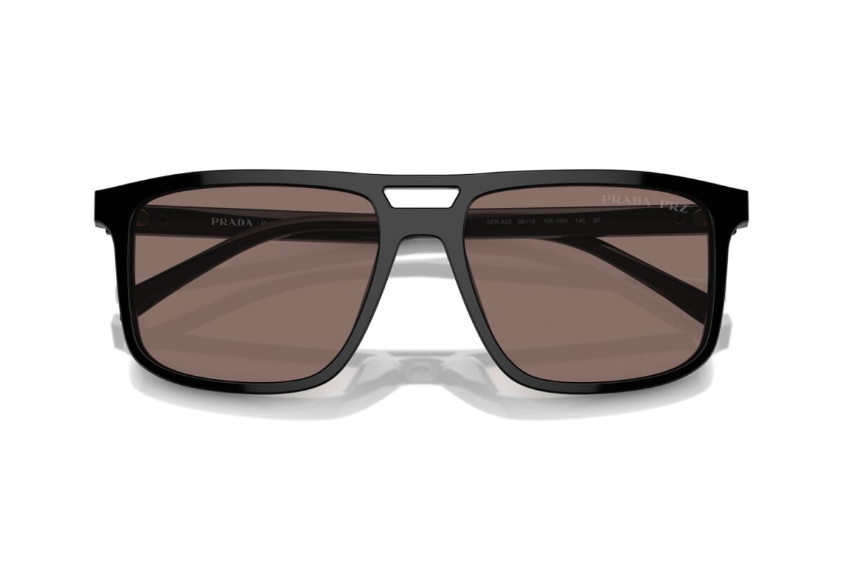PRADA - 16K30H BLACK | OCCHIALE DA SOLE UOMO - PR A22S CALIBRO 56