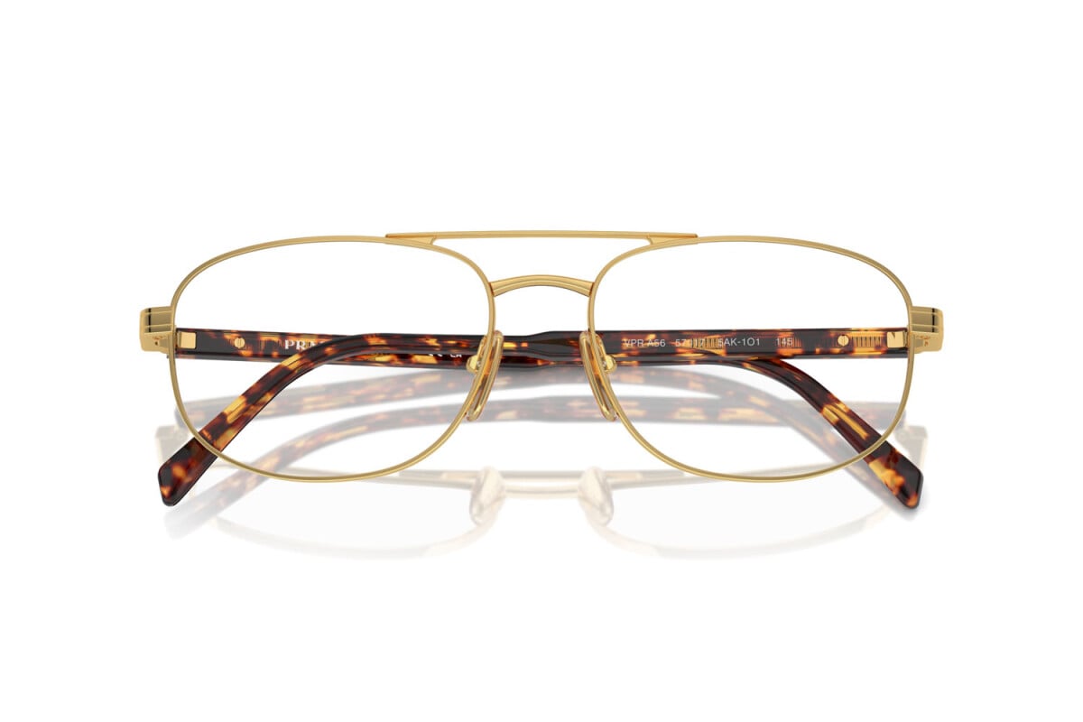 PRADA - 5AK1O1 GOLD | OCCHIALE DA VISTA UOMO - PR A56V CALIBRO 57