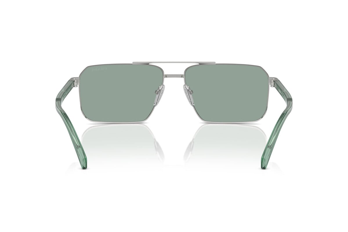 PRADA - 1BC10G SILVER | OCCHIALE DA SOLE UOMO - PR A57S CALIBRO 61