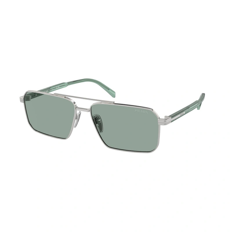 PRADA - 1BC10G SILVER | OCCHIALE DA SOLE UOMO - PR A57S CALIBRO 61