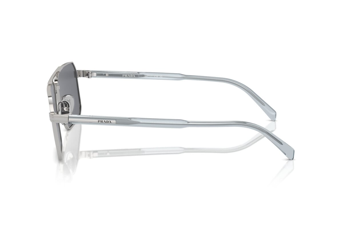 PRADA - 1BC175 SILVER | OCCHIALE DA SOLE UOMO - PR A57S CALIBRO 58
