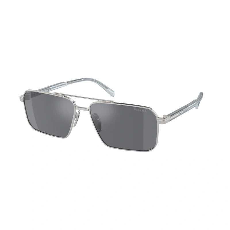 PRADA - 1BC175 SILVER | OCCHIALE DA SOLE UOMO - PR A57S CALIBRO 61