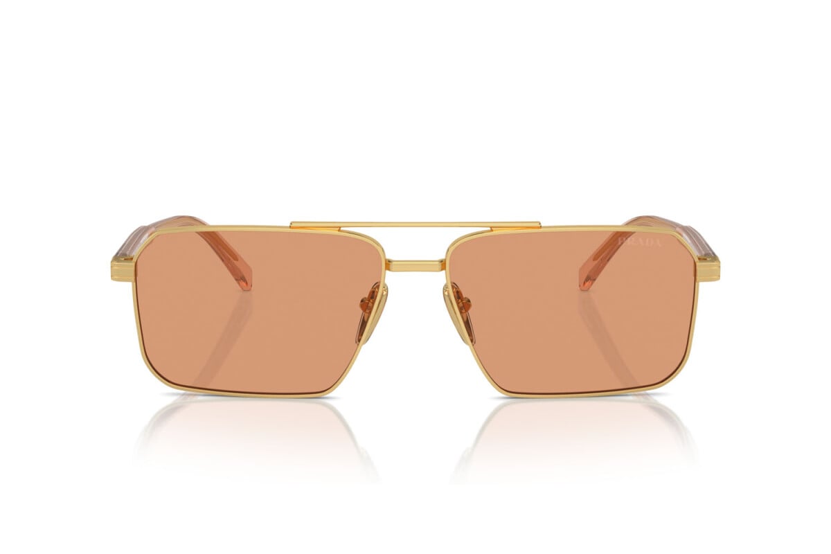 PRADA - 5AK07V GOLD | OCCHIALE DA SOLE UOMO - PR A57S CALIBRO 58