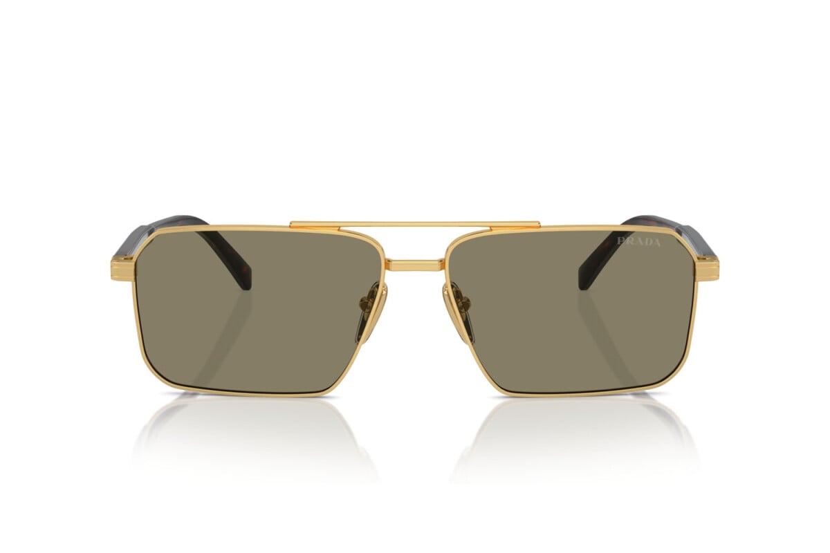 PRADA - 5AK90F GOLD | OCCHIALE DA SOLE UOMO - PR A57S CALIBRO 61