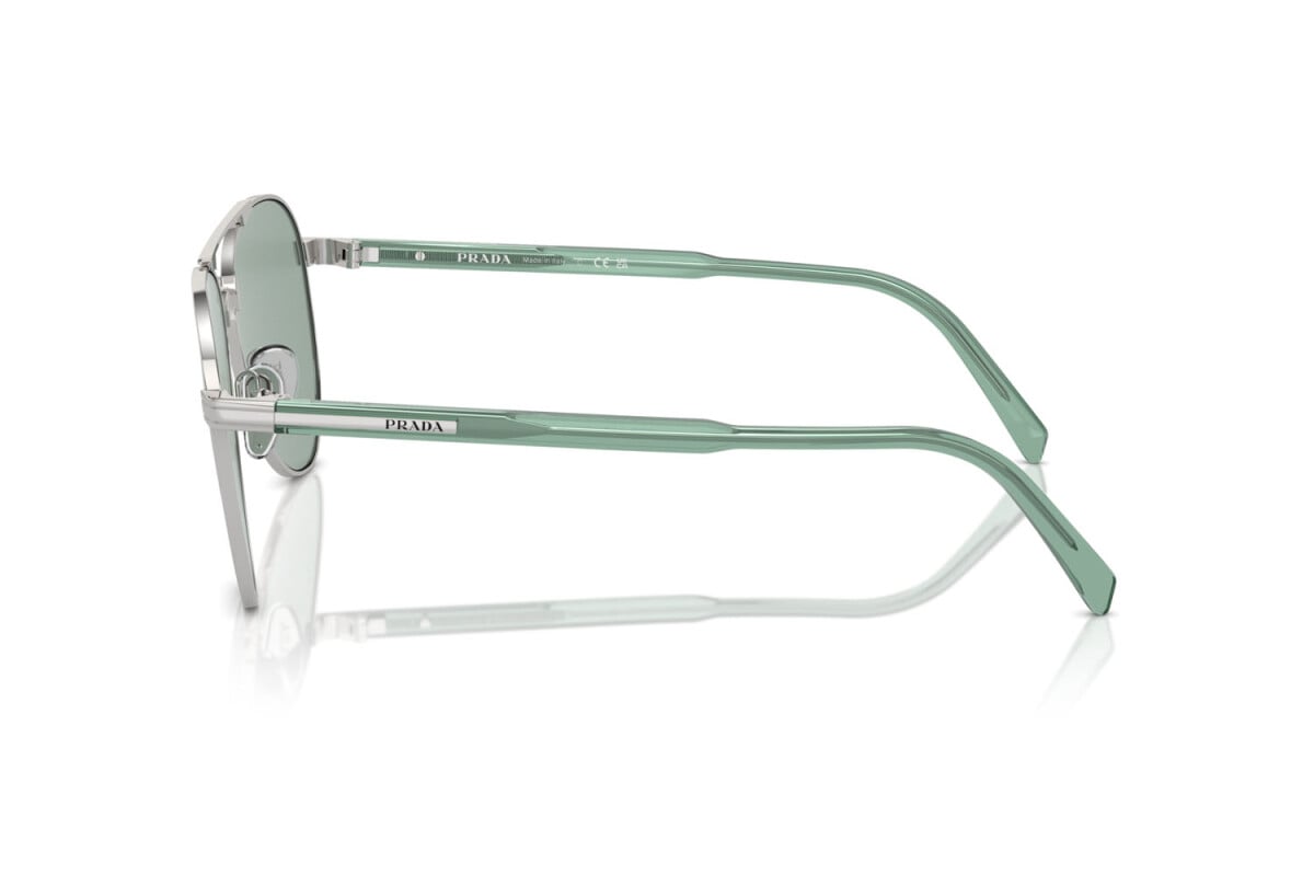 PRADA - 1BC10G SILVER | OCCHIALE DA SOLE UOMO - PR A58S CALIBRO 58