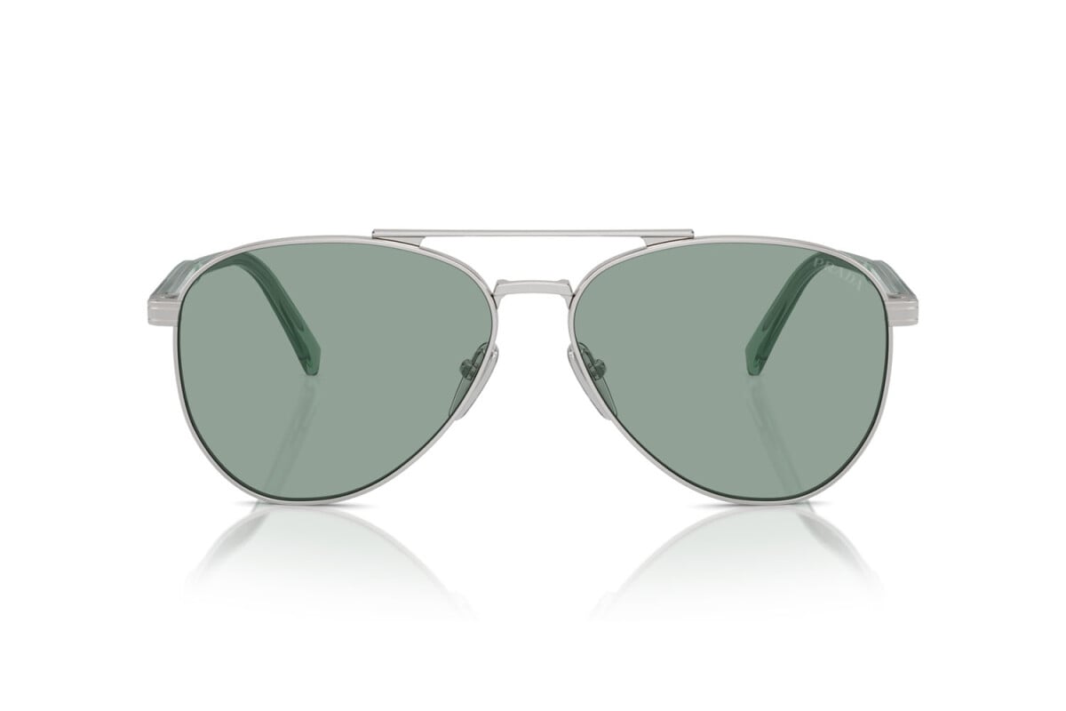 PRADA - 1BC10G SILVER | OCCHIALE DA SOLE UOMO - PR A58S CALIBRO 61