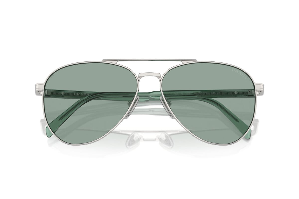 PRADA - 1BC10G SILVER | OCCHIALE DA SOLE UOMO - PR A58S CALIBRO 58