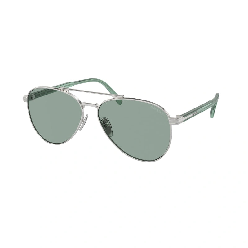 PRADA - 1BC10G SILVER | OCCHIALE DA SOLE UOMO - PR A58S CALIBRO 61