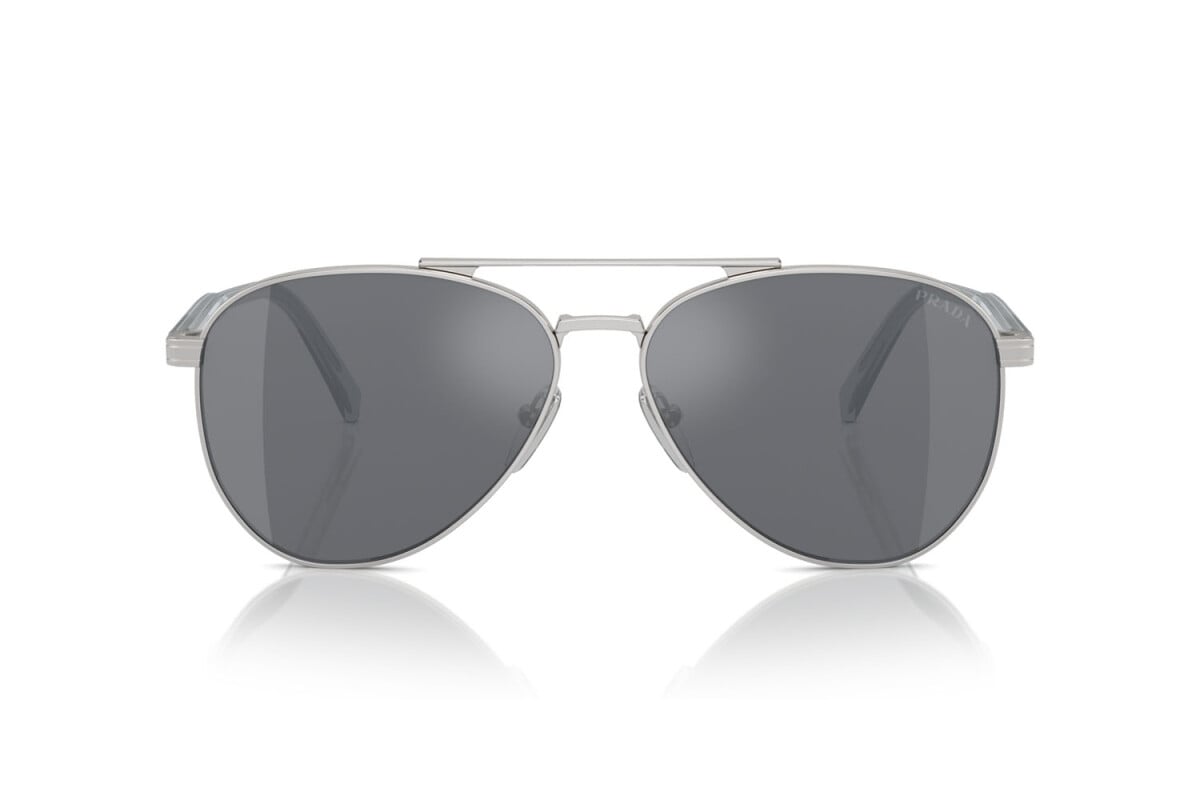 PRADA - 1BC175 SILVER | OCCHIALE DA SOLE UOMO - PR A58S CALIBRO 58