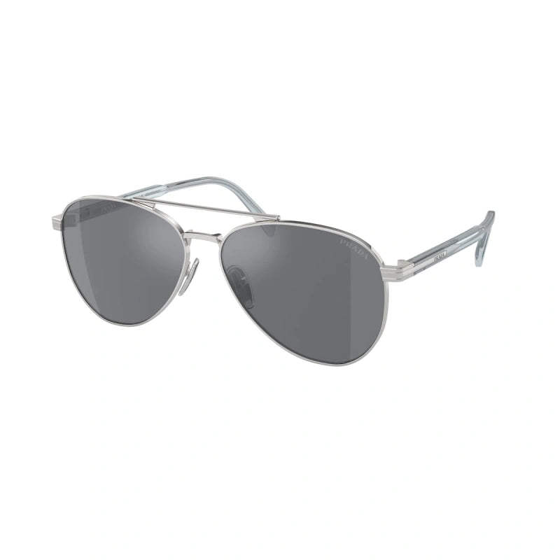 PRADA - 1BC175 SILVER | OCCHIALE DA SOLE UOMO - PR A58S CALIBRO 61