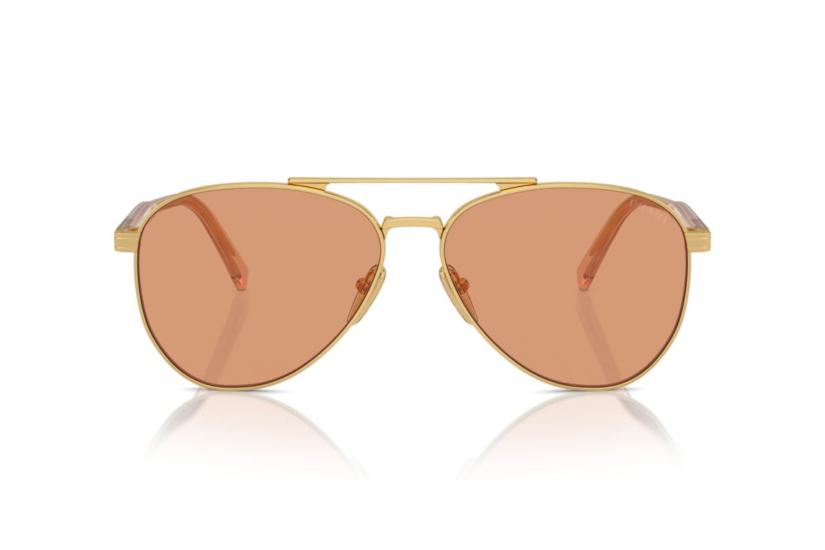 PRADA - 5AK07V GOLD | OCCHIALE DA SOLE UOMO - PR A58S CALIBRO 58