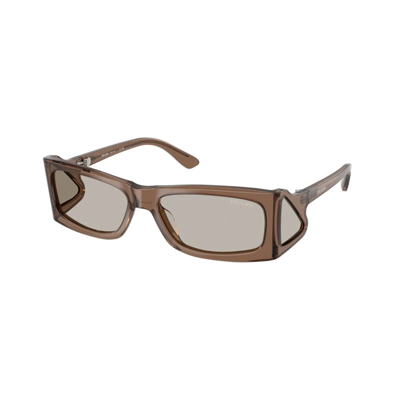 PRADA - 16W5J2 MARRONE TRASPARENTE | OCCHIALE DA SOLE UOMO - PR B03S CALIBRO 56