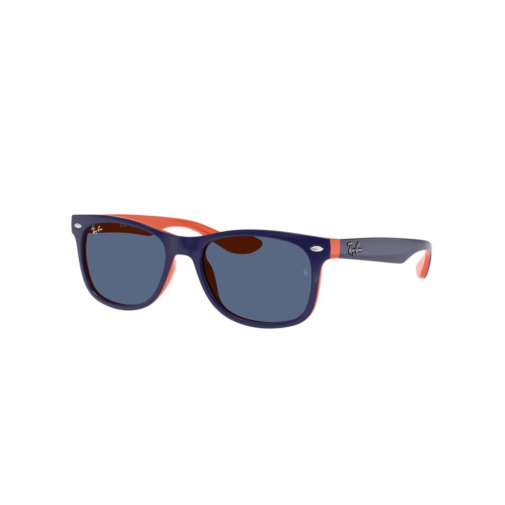 RAY-BAN JUNIOR RJ 9052S JUNIOR NEW WAYFARER 178/80 IN ALTO BLU SU ARANCIONE | OCCHIALE DA SOLE BAMBINO UNISEX | CALIBRO 47