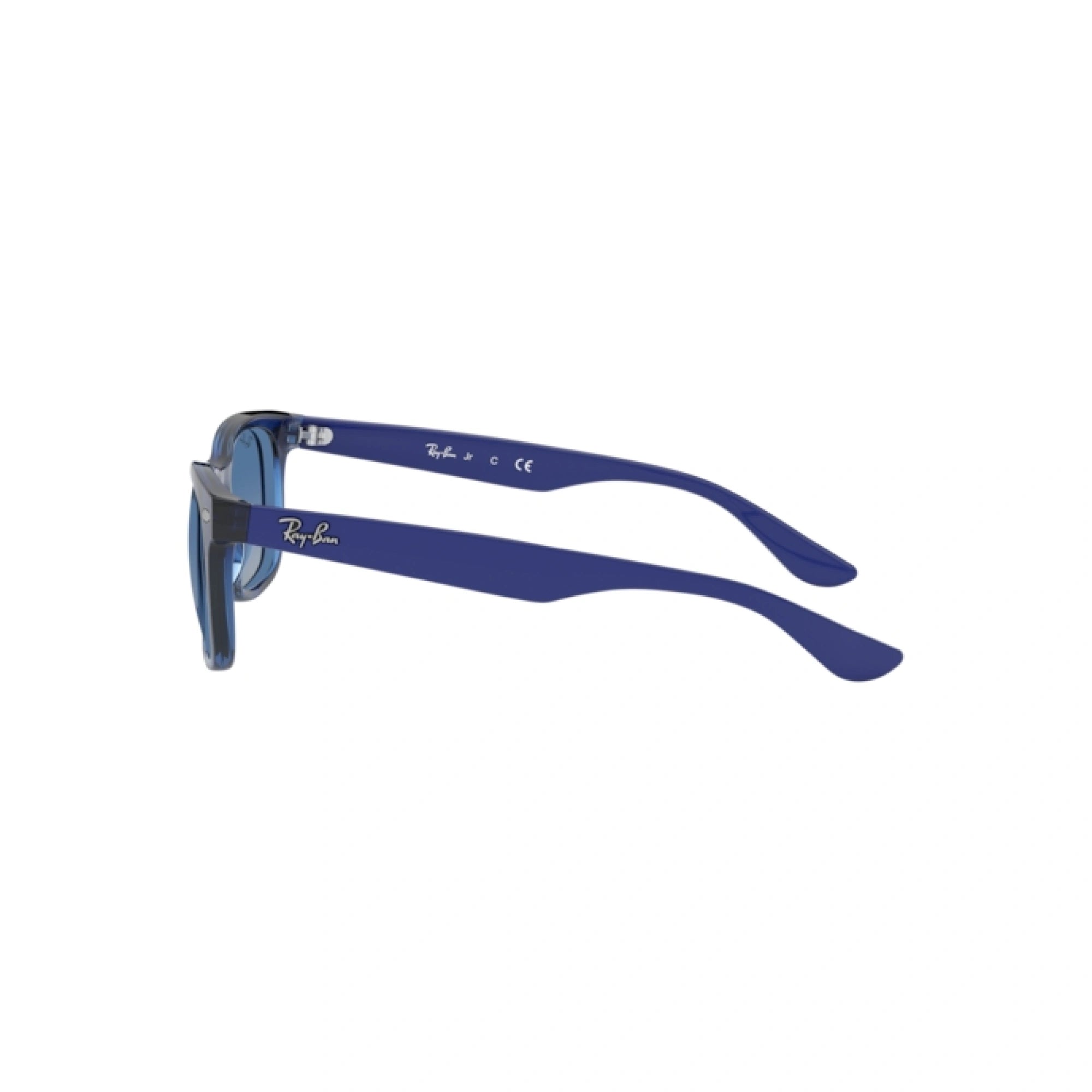RAY-BAN JUNIOR RJ 9052S JUNIOR NEW WAYFARER 70624L BLU TRASPARENTE | OCCHIALE DA SOLE BAMBINO UNISEX | CALIBRO 48
