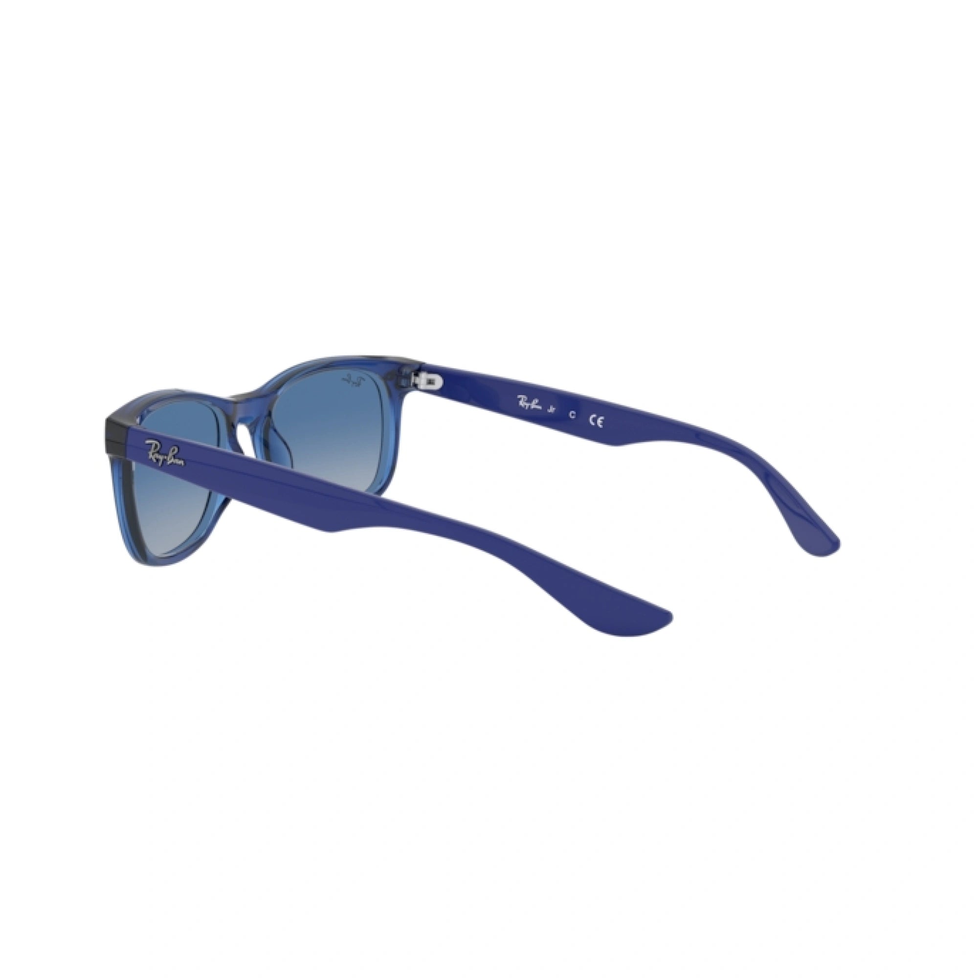 RAY-BAN JUNIOR RJ 9052S JUNIOR NEW WAYFARER 70624L BLU TRASPARENTE | OCCHIALE DA SOLE BAMBINO UNISEX | CALIBRO 48