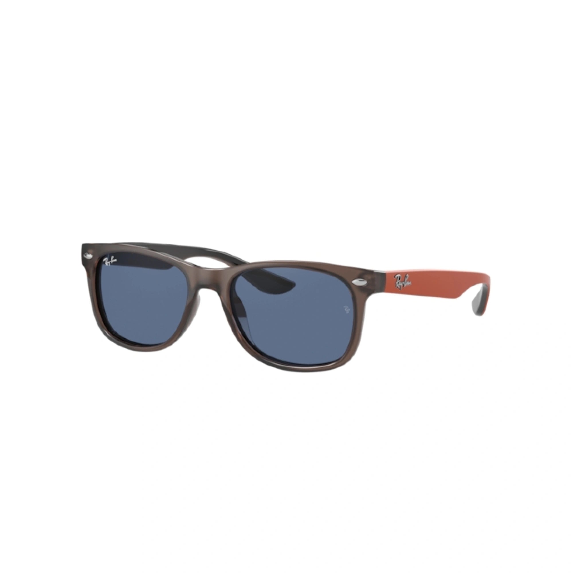 RAY-BAN JUNIOR RJ 9052S JUNIOR NEW WAYFARER 707180 MARRONE TRASPARENTE | OCCHIALE DA SOLE BAMBINO UNISEX | CALIBRO 48