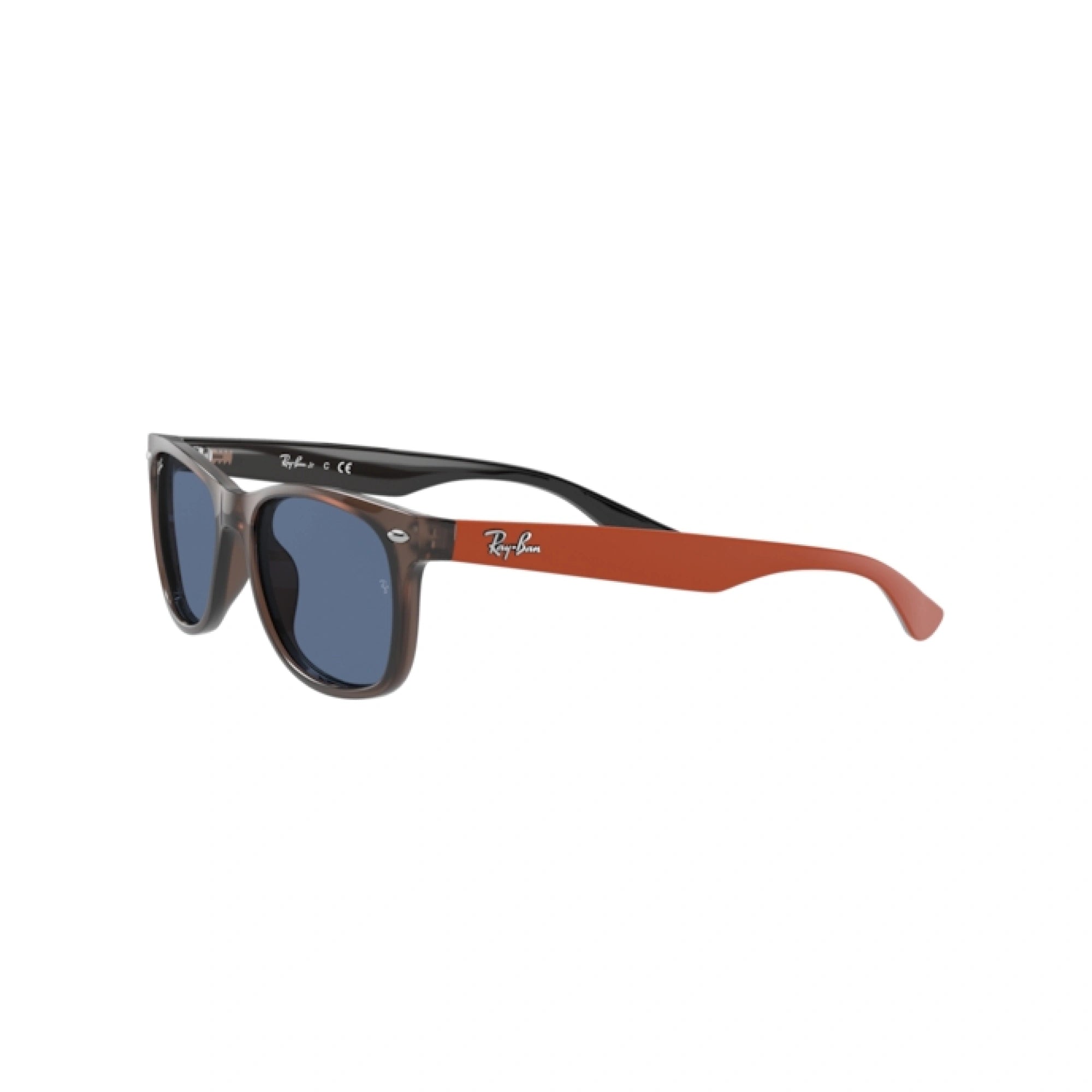 RAY-BAN JUNIOR RJ 9052S JUNIOR NEW WAYFARER 707180 MARRONE TRASPARENTE | OCCHIALE DA SOLE BAMBINO UNISEX | CALIBRO 48