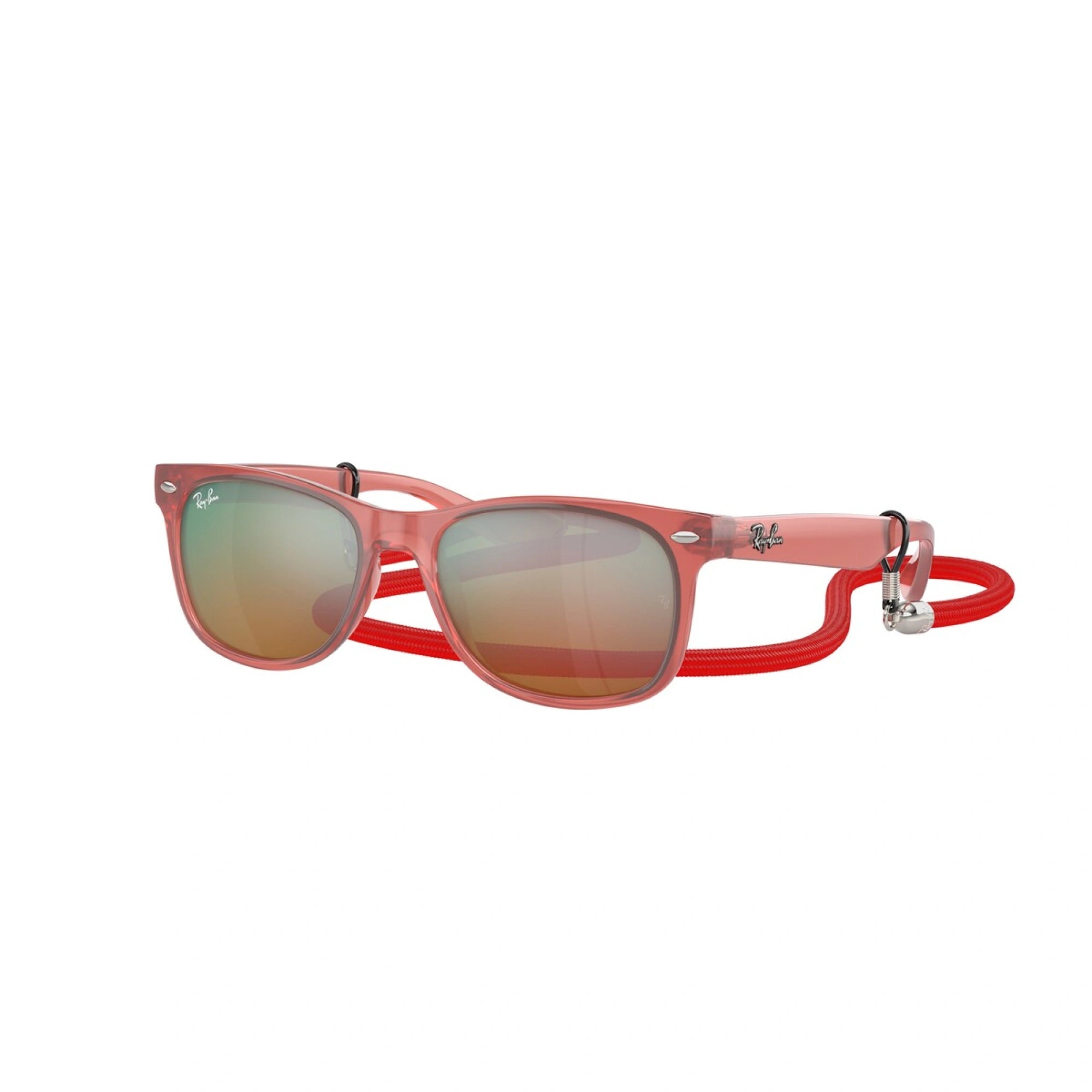 RAY-BAN JUNIOR RJ 9052S JUNIOR NEW WAYFARER 7145A8 ROSSO OPALE | OCCHIALE DA SOLE BAMBINO UNISEX | CALIBRO 47