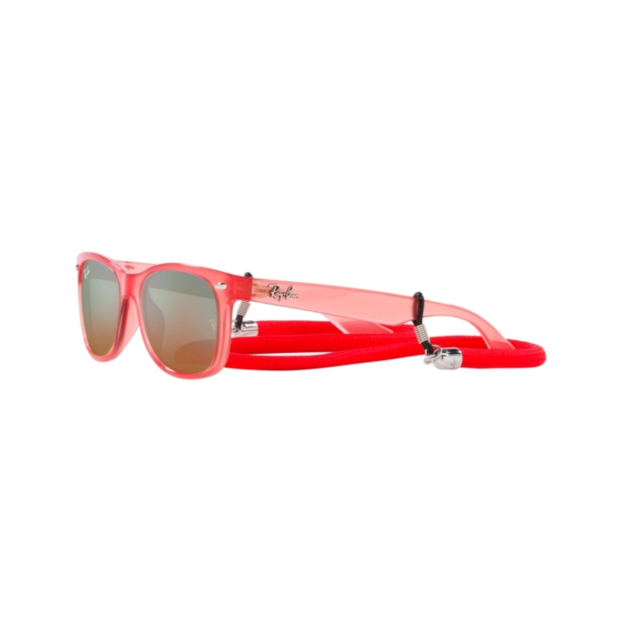 RAY-BAN JUNIOR RJ 9052S JUNIOR NEW WAYFARER 7145A8 ROSSO OPALE | OCCHIALE DA SOLE BAMBINO UNISEX | CALIBRO 47