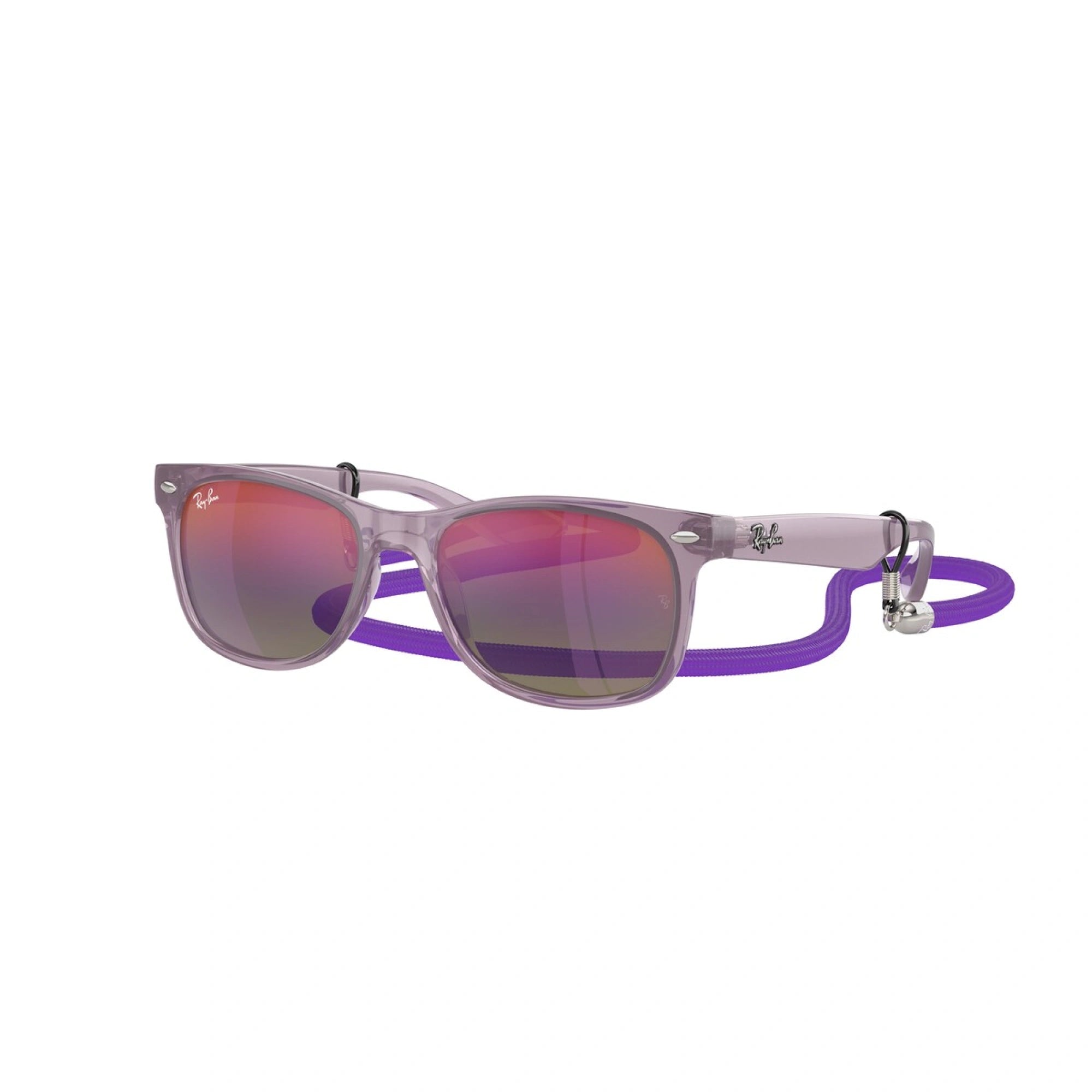 RAY-BAN JUNIOR RJ 9052S JUNIOR NEW WAYFARER 7147B1 VIOLA OPALE | OCCHIALE DA SOLE BAMBINO UNISEX | CALIBRO 47