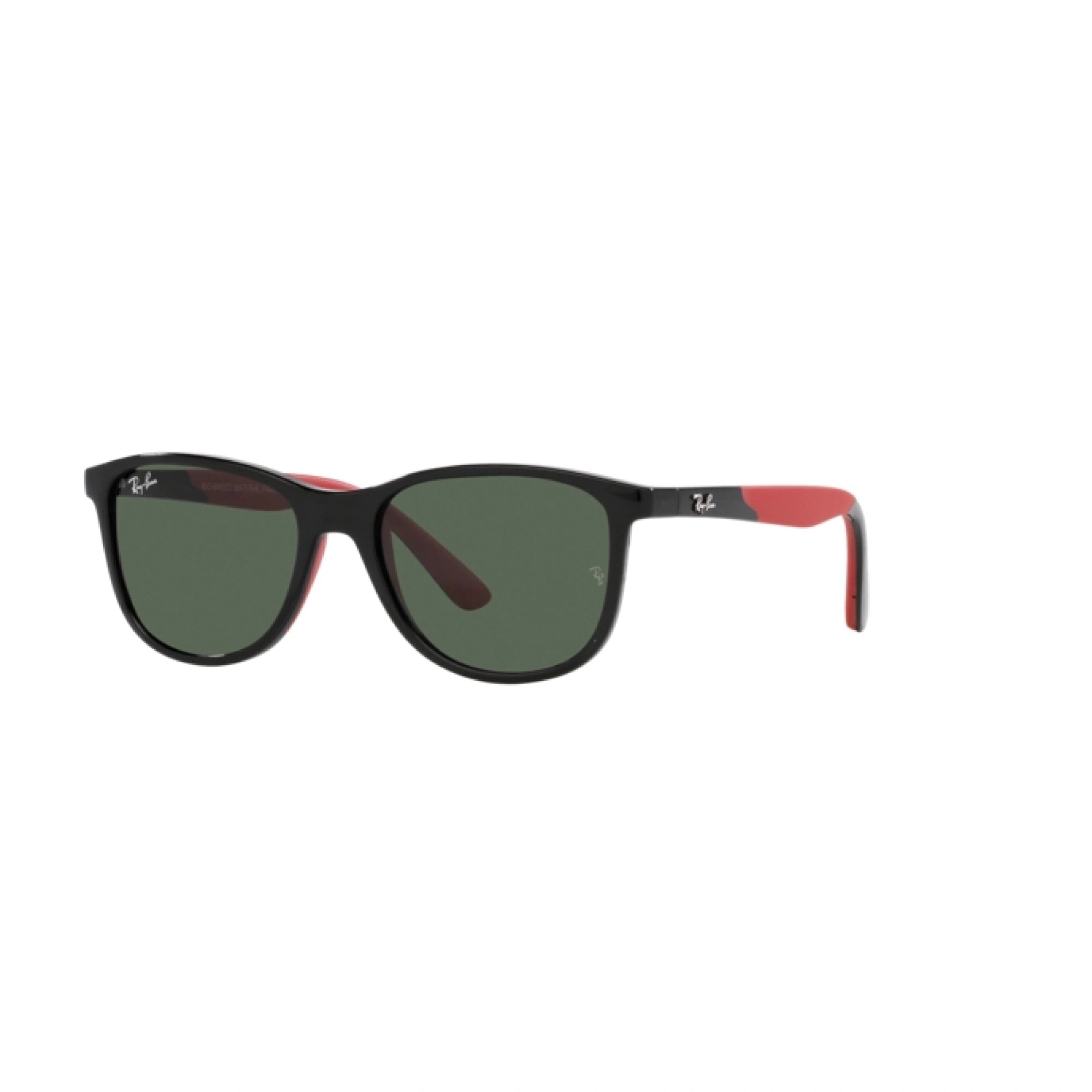 RAY-BAN JUNIOR RJ 9077S - 713171 NERO SU ROSSO | OCCHIALE DA SOLE BAMBINO UNISEX | CALIBRO 49