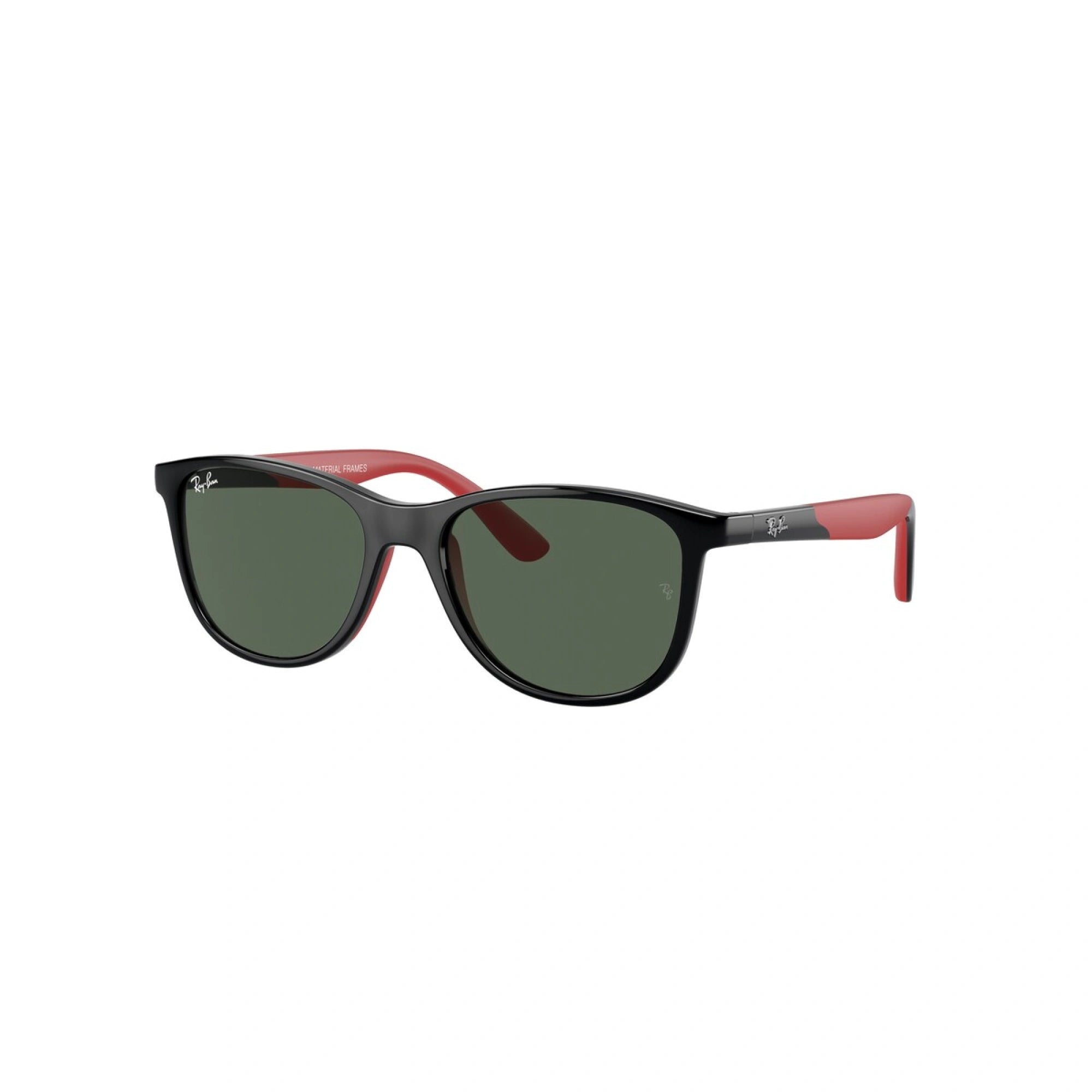 RAY-BAN JUNIOR RJ 9077S - 713171 NERO SU ROSSO | OCCHIALE DA SOLE BAMBINO UNISEX | CALIBRO 49