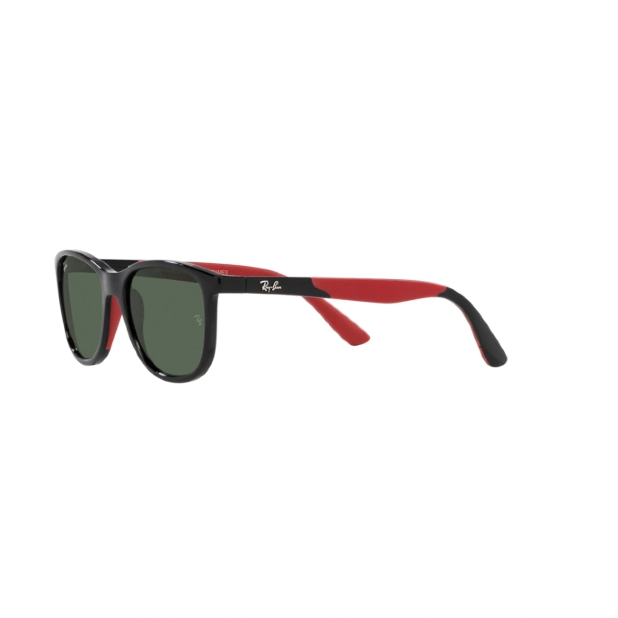 RAY-BAN JUNIOR RJ 9077S - 713171 NERO SU ROSSO | OCCHIALE DA SOLE BAMBINO UNISEX | CALIBRO 49
