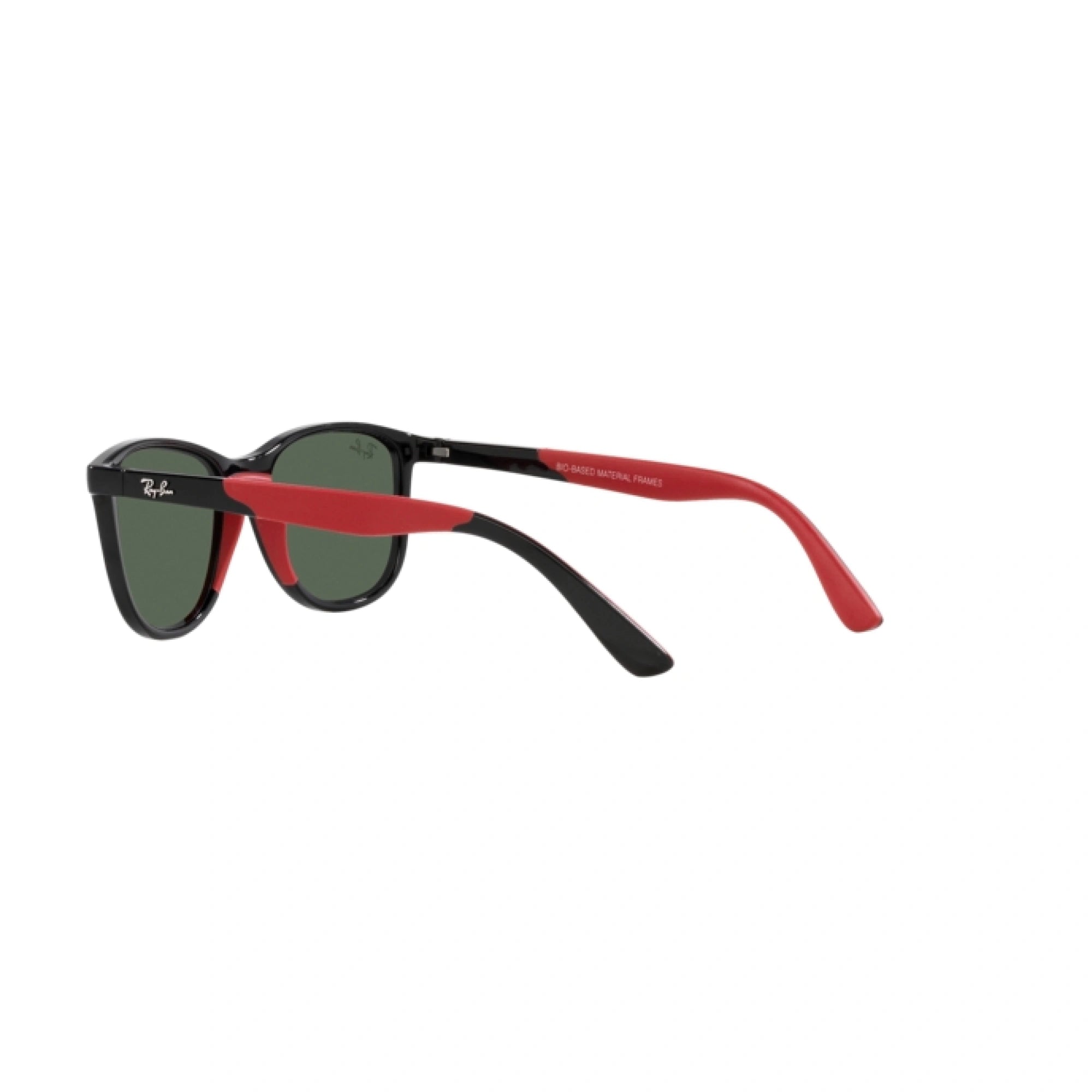 RAY-BAN JUNIOR RJ 9077S - 713171 NERO SU ROSSO | OCCHIALE DA SOLE BAMBINO UNISEX | CALIBRO 49