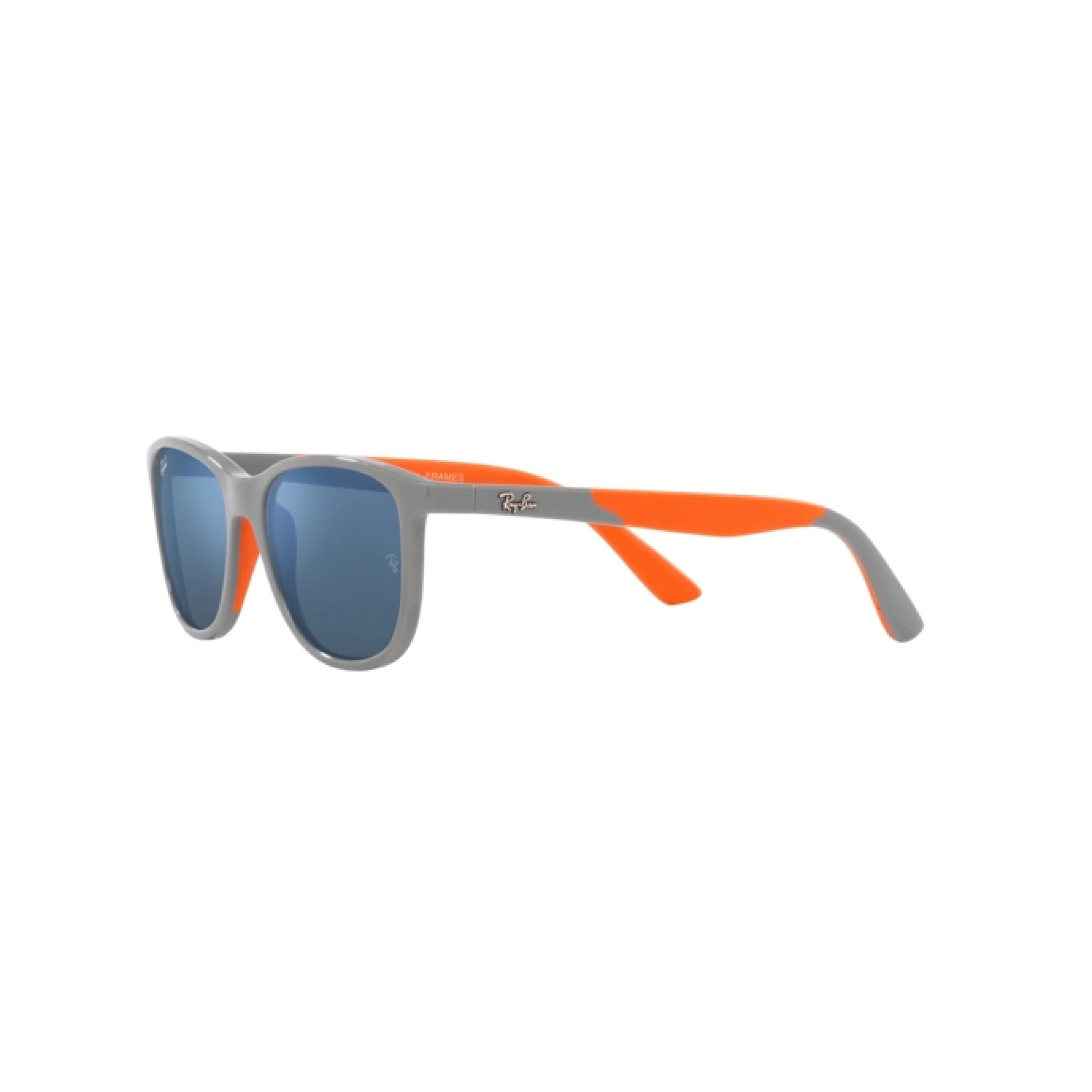 RAY-BAN JUNIOR RJ 9077S - 713355 GRIGIO SU ARANCIONE | OCCHIALE DA SOLE BAMBINO UNISEX | CALIBRO 49