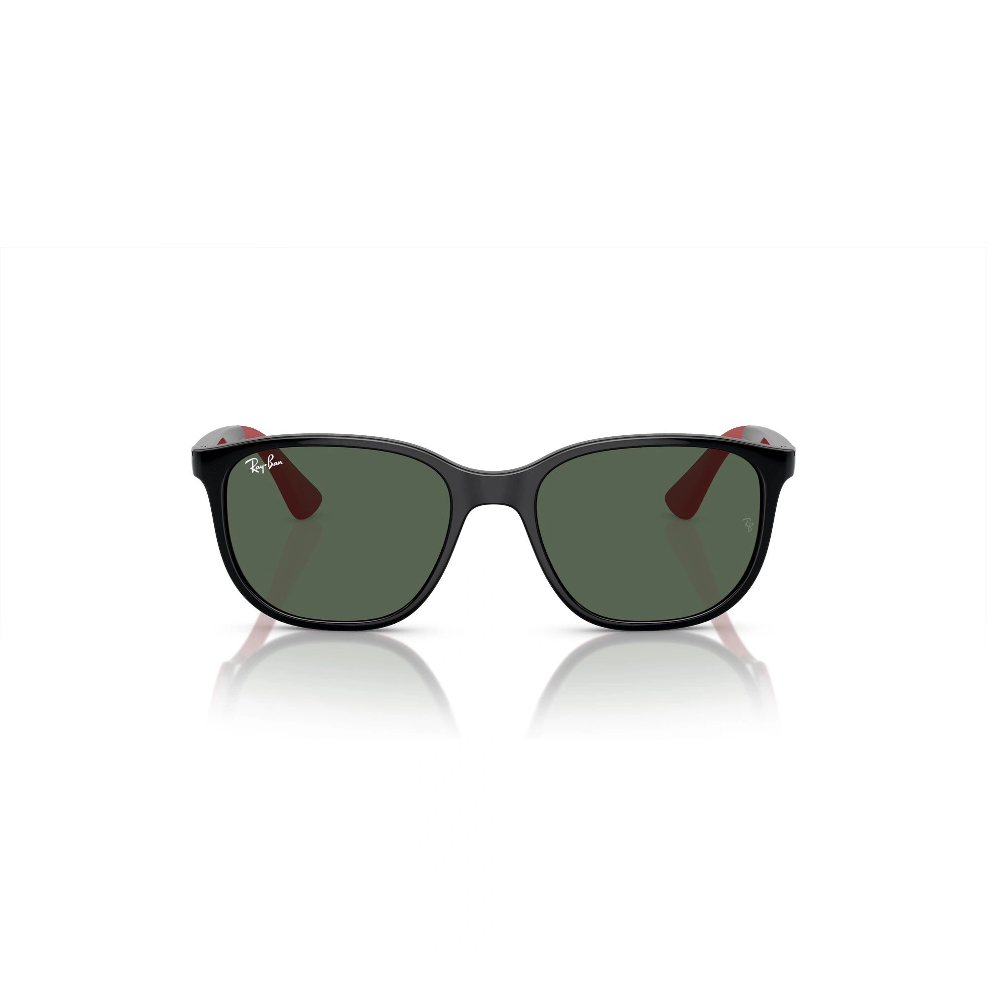 RAY-BAN JUNIOR RJ 9078S - 713171 NERO SU ROSSO | OCCHIALE DA SOLE BAMBINO UNISEX | CALIBRO 48