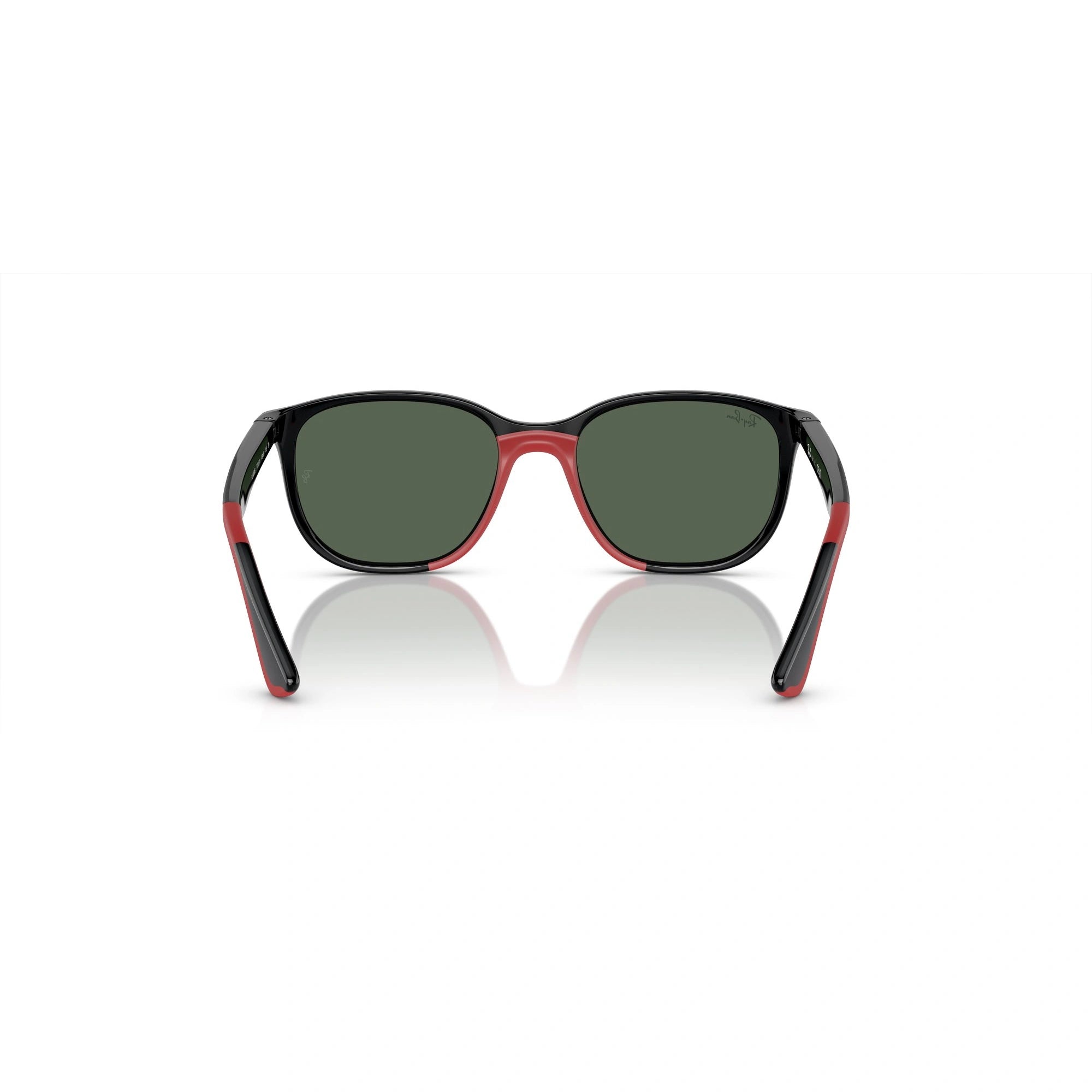 RAY-BAN JUNIOR RJ 9078S - 713171 NERO SU ROSSO | OCCHIALE DA SOLE BAMBINO UNISEX | CALIBRO 48