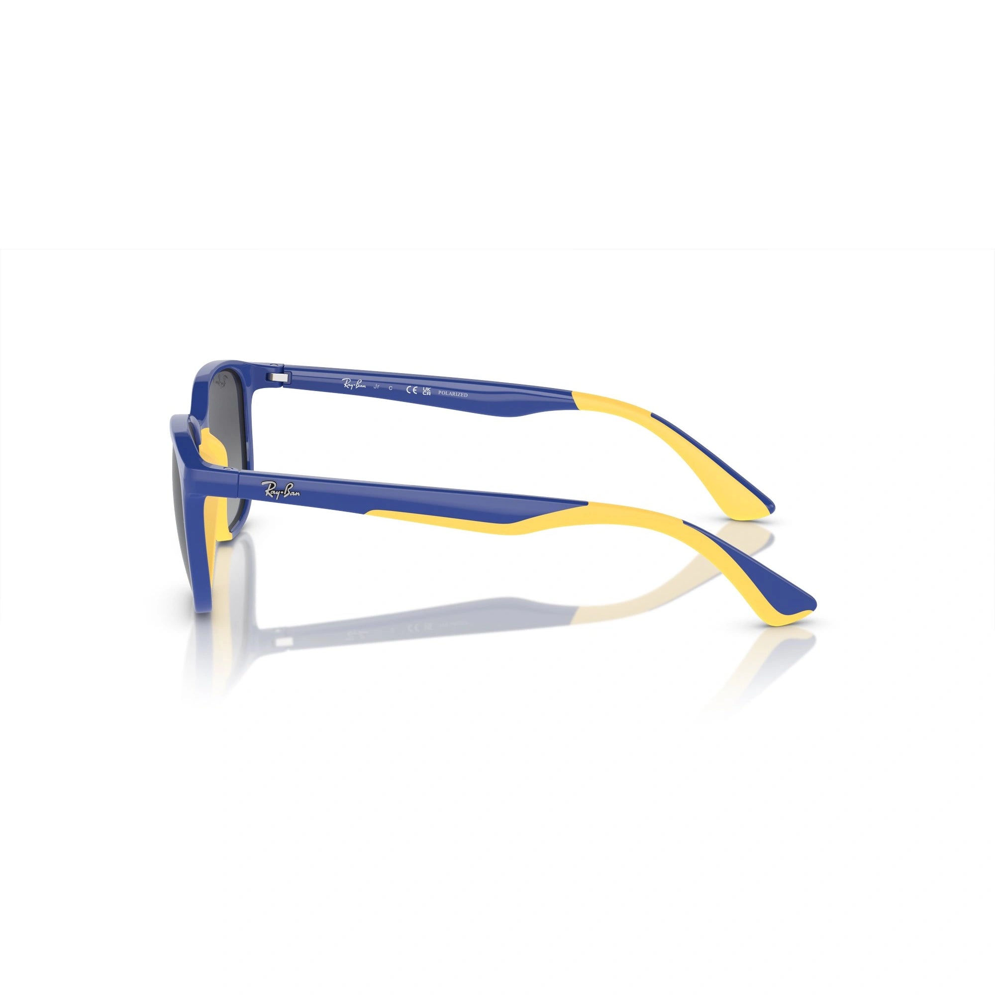RAY-BAN JUNIOR RJ 9078S - 7132T3 AZZURRO SU GIALLO | OCCHIALE DA SOLE BAMBINO UNISEX | CALIBRO 48