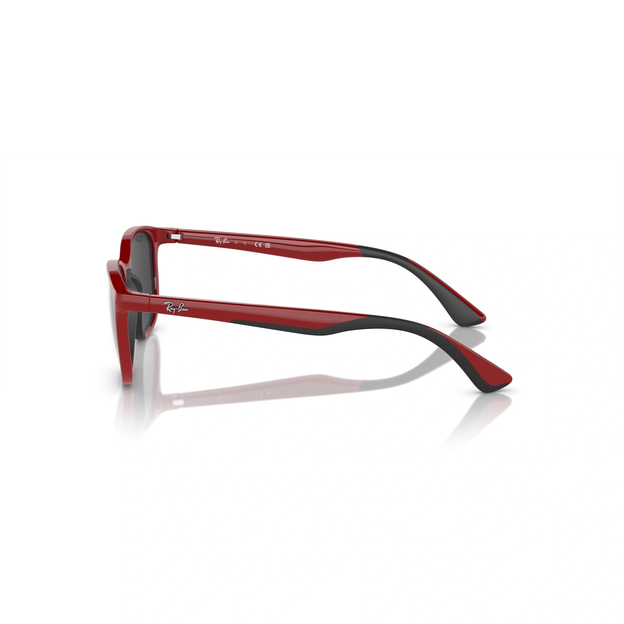 RAY-BAN JUNIOR RJ 9078S - 71506G ROSSO SU NERO | OCCHIALE DA SOLE BAMBINO UNISEX | CALIBRO 48