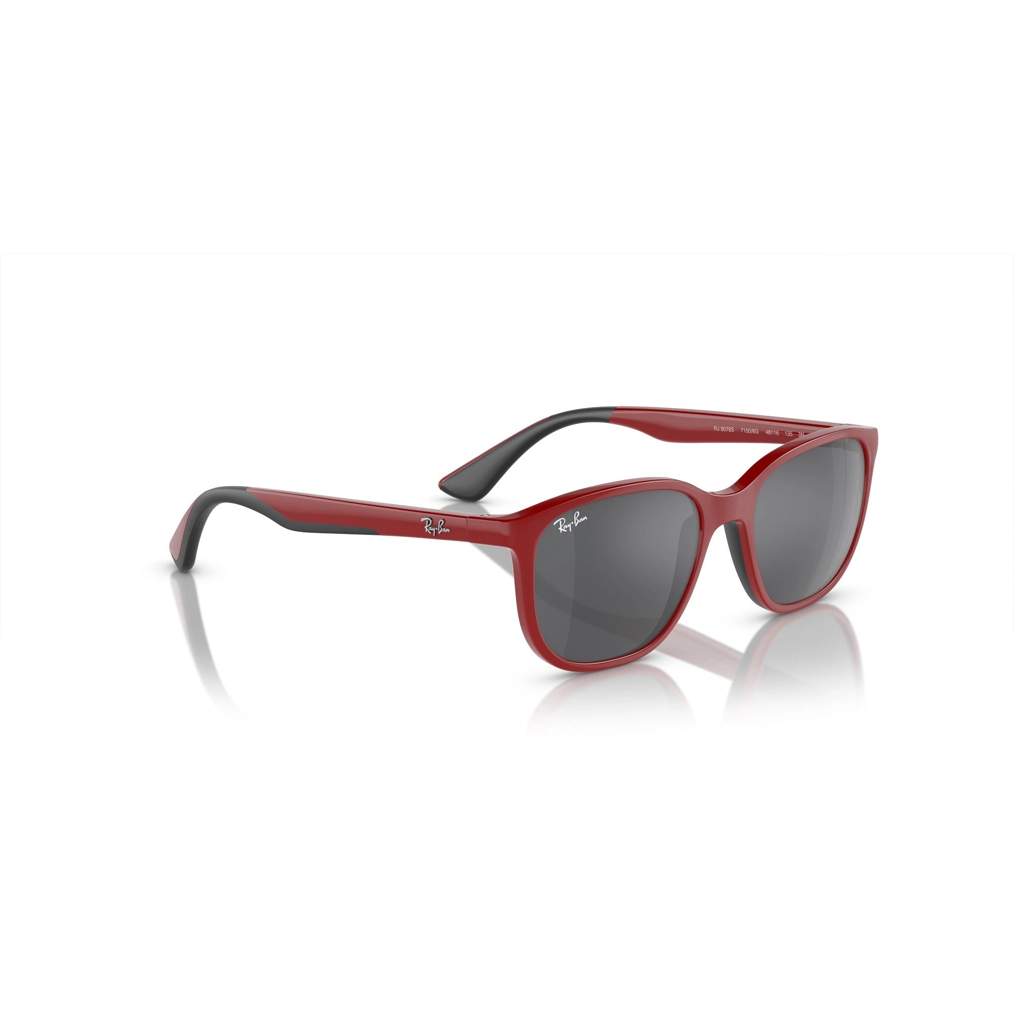 RAY-BAN JUNIOR RJ 9078S - 71506G ROSSO SU NERO | OCCHIALE DA SOLE BAMBINO UNISEX | CALIBRO 48