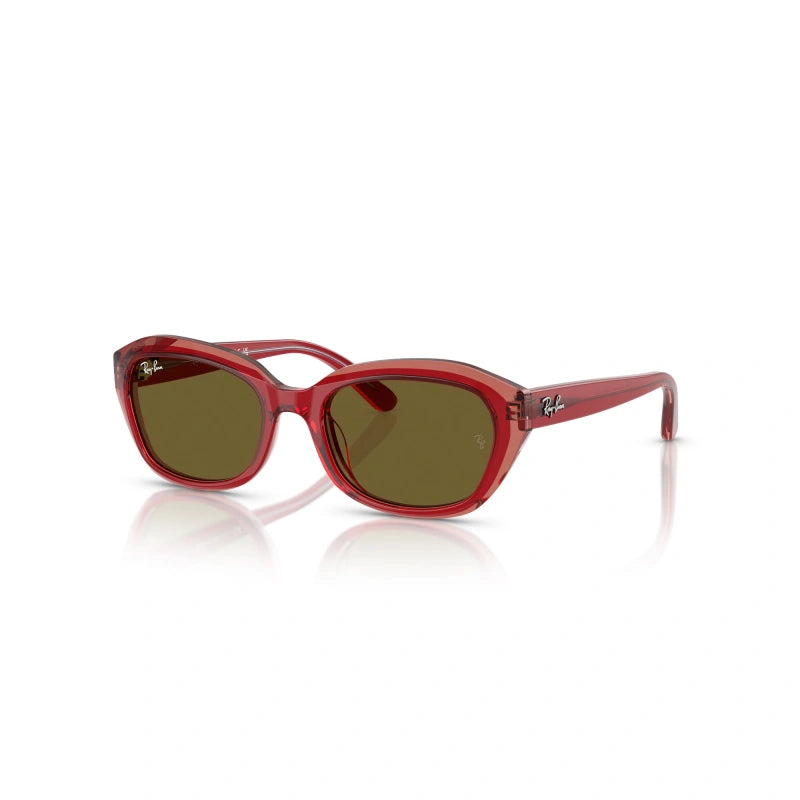 OCCHIALE DA SOLE BAMBINO UNISEX RAY-BAN JUNIOR RJ 9081S - 715473 ROSSO, ARANCIONE E VIOLA CHIARO IN ALTO - TAGLIA 48