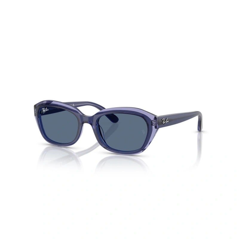OCCHIALE DA SOLE BAMBINO UNISEX RAY-BAN JUNIOR RJ 9081S - 715980 VIOLA SUPERIORE SU VIOLA TRASPARENTE - TAGLIA 48