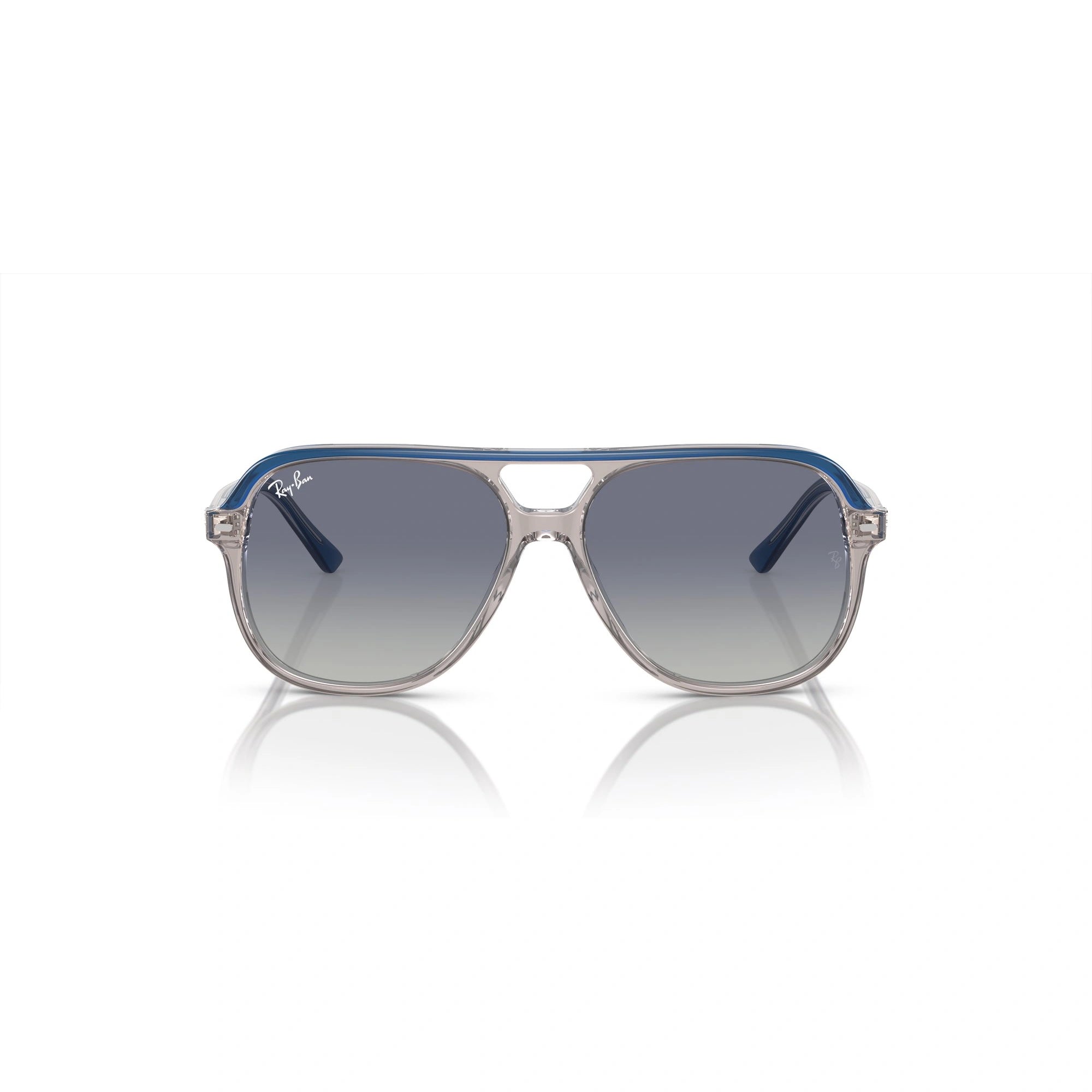 RAY-BAN JUNIOR RJ 9096S JUNIOR BILL 71554L PARTE SUPERIORE BLU SCURO, MARRONE E GRIGIO CHIARO | OCCHIALE DA SOLE BAMBINO UNISEX | CALIBRO 49