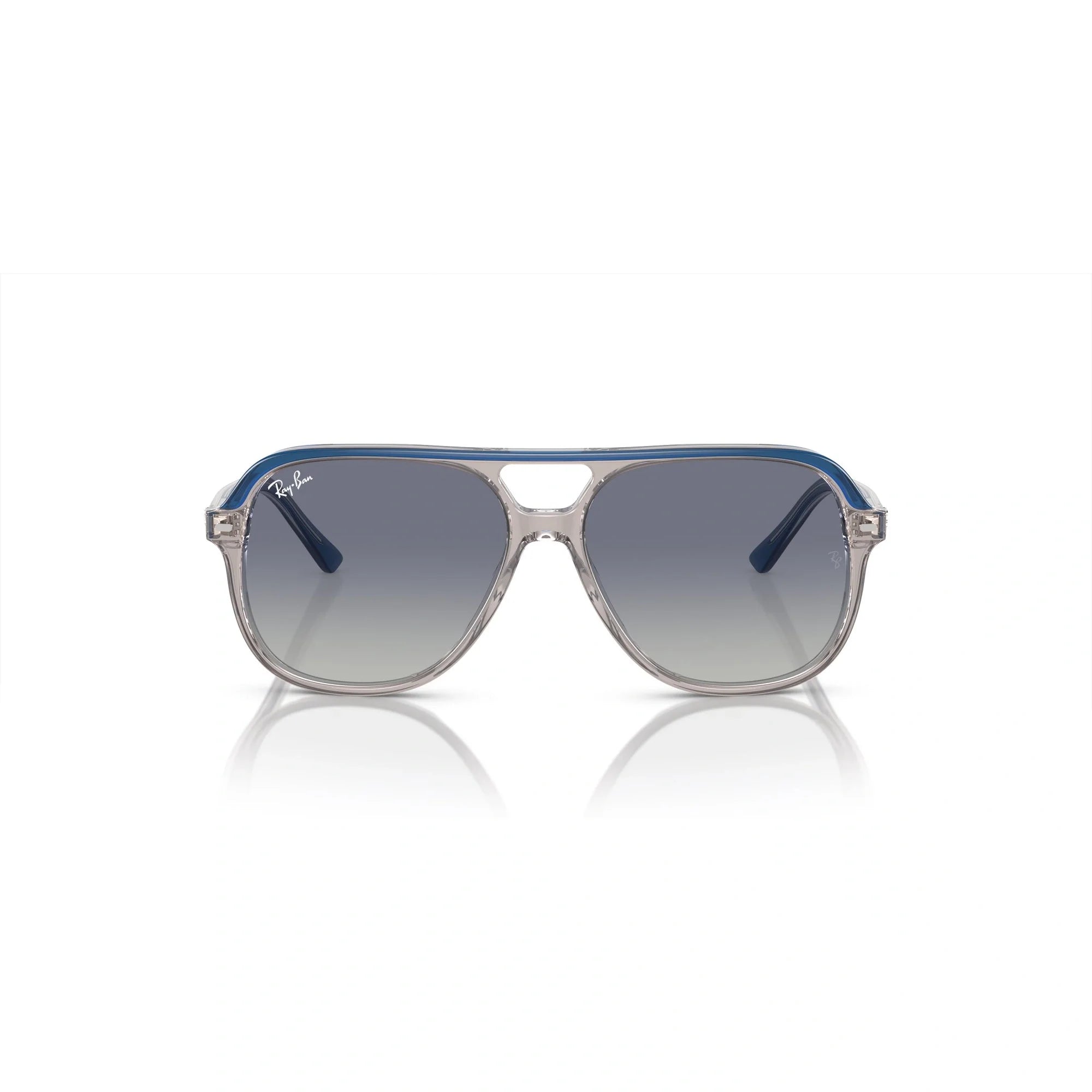 RAY-BAN JUNIOR RJ 9096S JUNIOR BILL 71554L PARTE SUPERIORE BLU SCURO, MARRONE E GRIGIO CHIARO | OCCHIALE DA SOLE BAMBINO UNISEX | CALIBRO 52