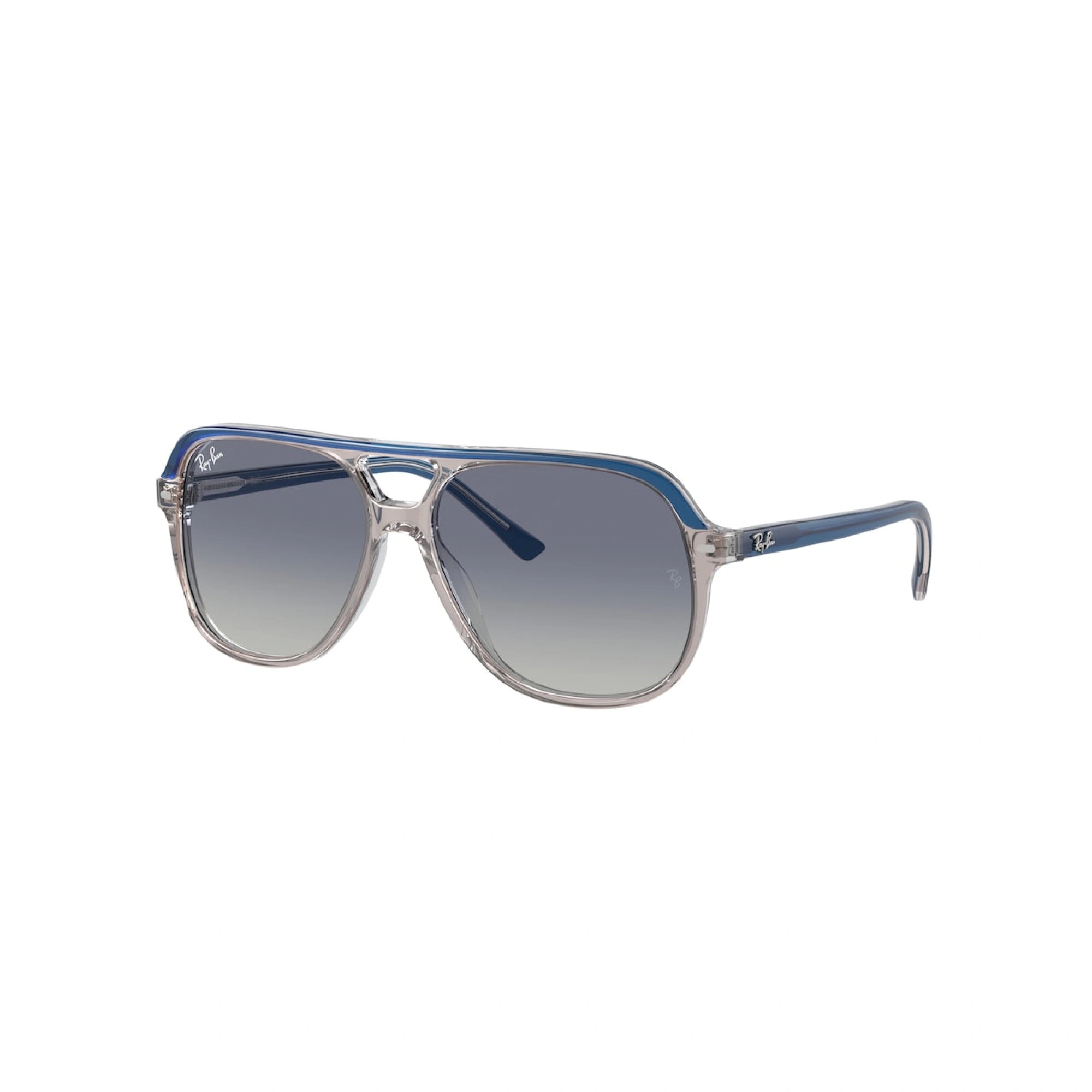 RAY-BAN JUNIOR RJ 9096S JUNIOR BILL 71554L PARTE SUPERIORE BLU SCURO, MARRONE E GRIGIO CHIARO | OCCHIALE DA SOLE BAMBINO UNISEX | CALIBRO 49